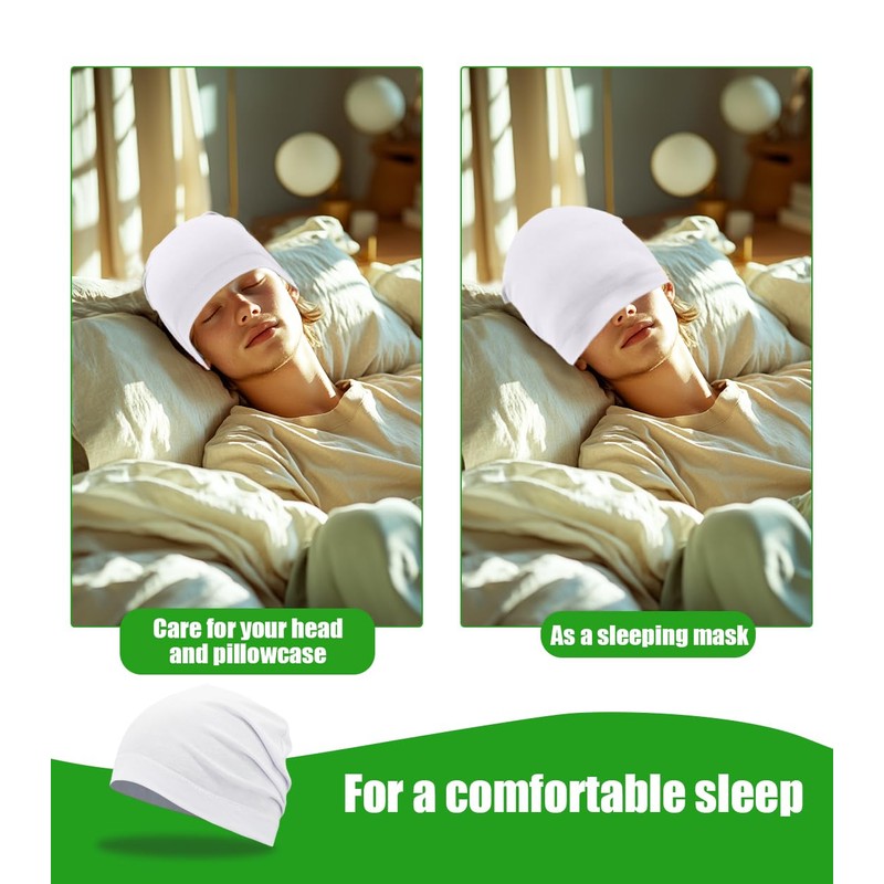Lightweight Cotton Beanie, Breathable Thin Sleep Hats, Skull Caps for