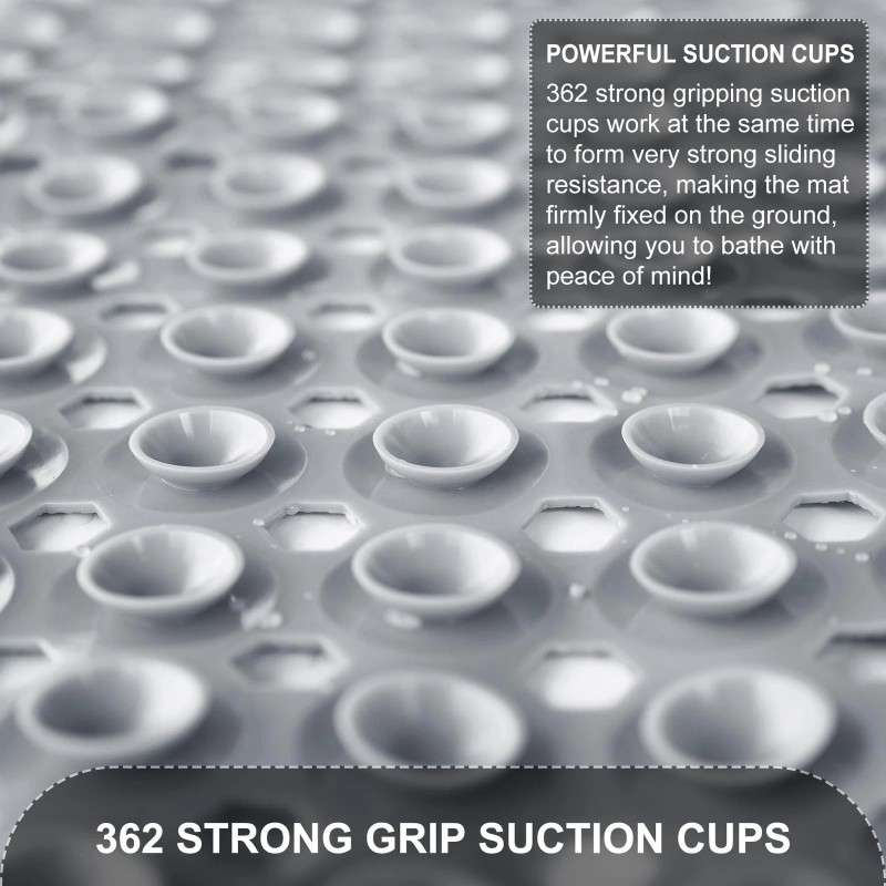 TEESHLY Extra Large Non Slip Bath Tub and Shower Mats