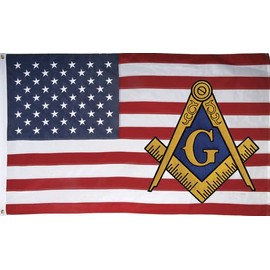 3x5 USA Mason Flag Freemason Masonic American Flag