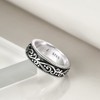 POPLYKE Fidget Rings for Anxiety for Women Sterling Silver Filigree