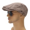 ZLYC Men Cotton Flat Cap Summer Scally Ivy Gatsby Newsboy