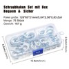 Zhenle Screw Hooks, 75 Pieces Hook Screws Screw Hooks Vinyl