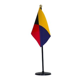 TOSPA Mini Z Flag, 1 Stand Set, Flag Size 3.9 x 5.9 inches (10 x 15 cm), Pole with 1 Stand Included, Made in Japan