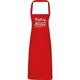 Hippowarehouse Thrifting isn't cheaper than therapy but it's more fun Apron kitchen cooking painting DIY onesize adult