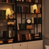 AELS Wooden Bookshelf Lamp with Bulb, Cordless Touch Dimmable Table