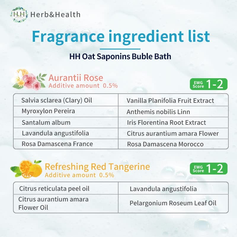 HH Oat Saponins Bubble Bath(500g) - Aurantii Rose