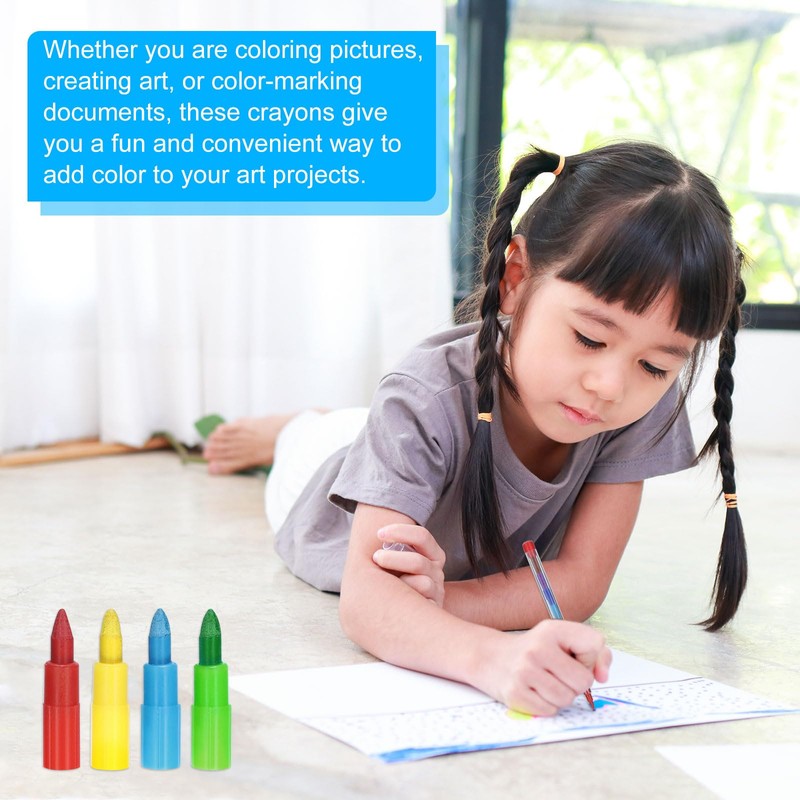 PATIKIL Stacking Crayons, 10 Pack 10 Colors Stackable Buildable Round