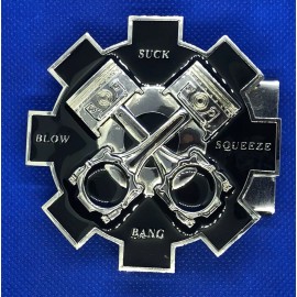 REFER TO PHOTOS IF MARKED Engineman Belt Buckle silver version