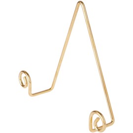 Bard's Shiny Gold-Toned Scroll Wall Mountable Plate Hanger, 7.5" H x 8.5" W x 2.25" D (for Plates 8" - 10")