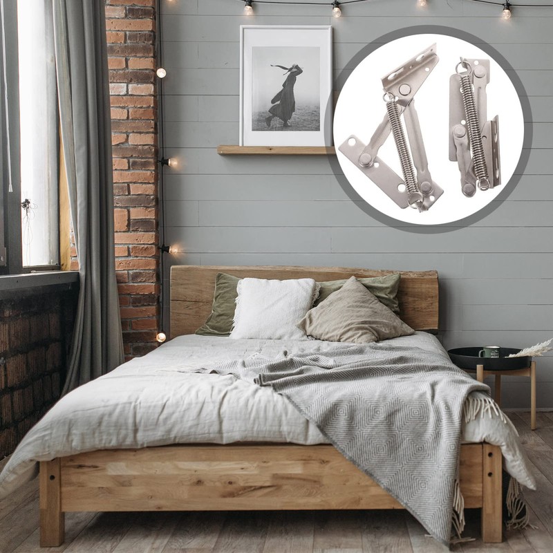 DOITOOL 85° Vertical Folding Spring Hinge for Cabinet Doors Nickel-Plated