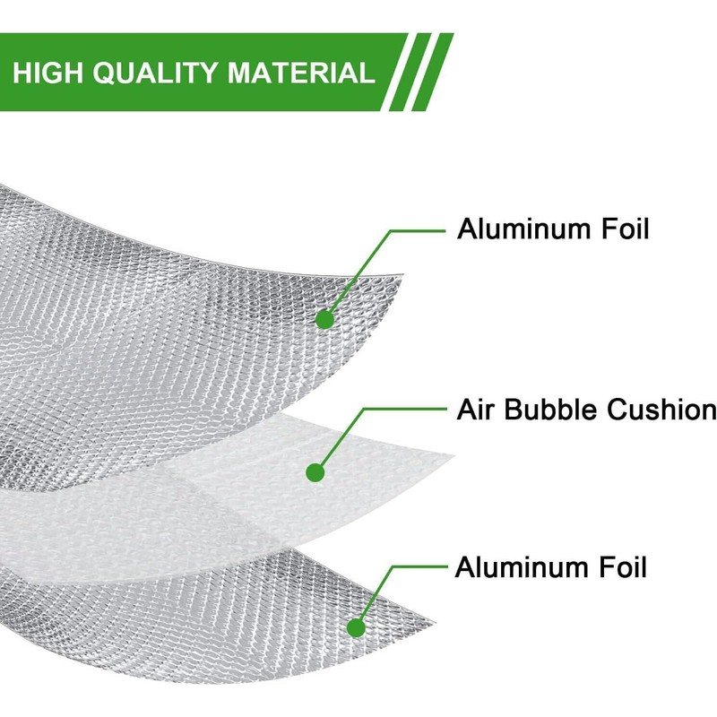 Double Reflective Insulation Poly-Foam, Reflective Window Insulation Radiant Barrier Aluminum