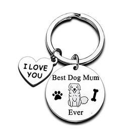 Nimteve Dog Mum Keychain Dog Lover Gifts Best Dog Mum Keychain Gifts Dog Owner Gifts Mum Gift Keychain for Dog lovers Birthday Mother’s Day Gifts Best Dog Mum Ever Keychain