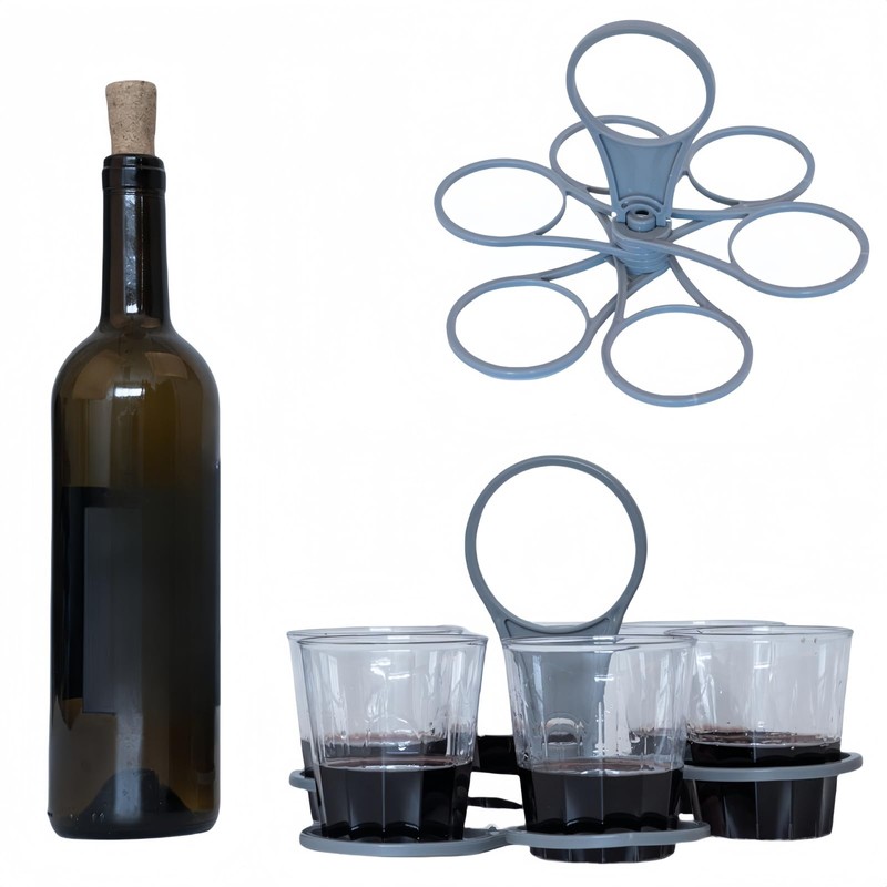 Super Carry 6-Cup Beverage Carrier,Drinks Tray Holiday,Foldable 6-Cup Coffee Carriers,Portable