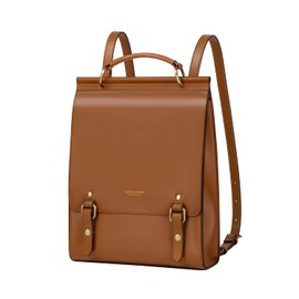 Cnoles Leather Backpack Purse For Women Fashion Ladies Vintage Bags Casual College Travel Backpacks bag Orange