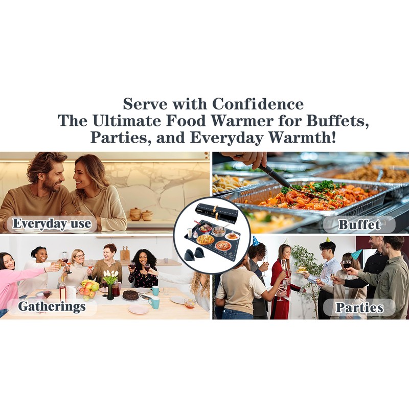 Food Warmer Mat - Rapid Full Surface Graphene Heating Electric