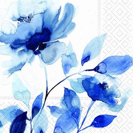 Cocktail Napkins Decorative Paper Napkins Floral Napkins Wedding Napkins Party Napkins Blue Pk 40