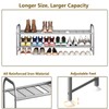 LINZINAR Shoe Rack 2 Tier Storage Organizer for Closet Entryway