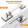 Probrico Heavy Duty Front Door Handleset, Modern Square Exterior Passage