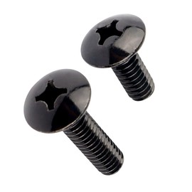 SZJIUZYD #10-24 x 5/8" Truss Head Machine Screws, 304 Stainless Steel 18-8, Full Thread, 40 PCS Black Finish