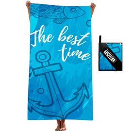 JINGTOPS Beach Towel Large Microfibre Towels Travel Towel Quick Drying Lightweight Beach Towel XXL with Beach Mesh Pocket Sand-Free Microfibre Bath Towel Sauna Towel Beach Towel Mandala 180 x 80 cm