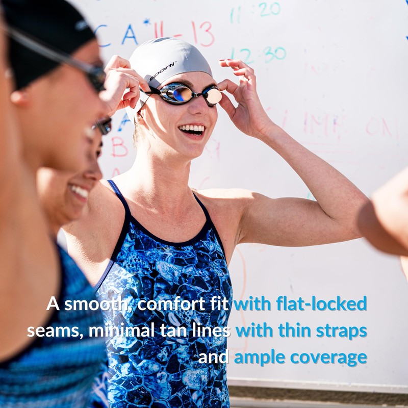 Sporti HydroLast Solid Thin Strap One Piece Swimsuit - Black