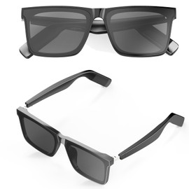 Xmenha Smart Glasses Bluetooth Sunglasses for Men Women, Smart Glass Sunglasses with Bluetooth Glasses with Speakers