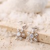 EVER FAITH Snowflake Dangle Earrings for Women, 925 Sterling Silver