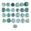25pcs Rune Stones Set Hand Carved Polished Green Aventurine Portable