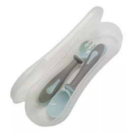 DaraBaby Cubiertos Silicona Flexible Niño Bebe Portatil Viaje Escuela