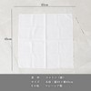 Tokyo Soir Cotton Handkerchief with Rose Embroidery, white