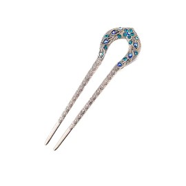 Crystal U Shaped Hairpin Hair Accessories Vintage Rhinestone Hairpin for Long Hair Pins Hair Styling Accessory for Women Girls Wedding Hair Accessories