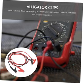 KICHOUSE Alligator Clip Test Leads Multimeter Probes 1 Pair 4mm Banana Plug Lead Testing Kit Electrical Kit Accessories