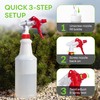 BRIGHTFROM 32 OZ Empty Plastic Spray Bottle, Heavy Duty with