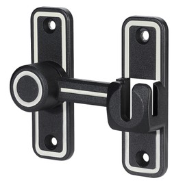 Sliding Door Bolt Luminous Prevent Theft Safe Stainless Steel 90 180 Degree Gate Lock for Barn Bathroom Door Black