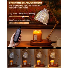 Candle Warmer Lamp with Timer Dimmer, Candle Lamp with 3 Bulbs for Adjustable Angle and Brightness, Vintage Candle Warmer for Scented Jar Candles Bedroom Home Decor House Warming Gifts New Home, Gold