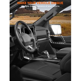 Savadicar Carbon Fiber Interior Accessories - Front Door Panel Trim Cover for Ford F150 (2021-present) - Premium Texture Interior Decor Upgrade Option, 2-Piece Set