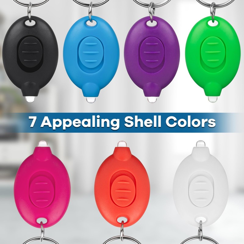 7 Pcs LED Keychain Flashlight Mini Keychain Light Ultra Bright
