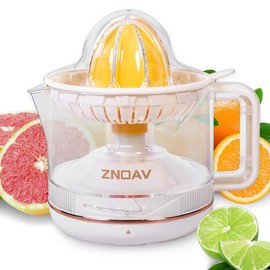 Electric Citrus Juicer, ZNOOAV Volume Pulp Control Citrus Juicer Extractor BPA-Free Easy Clean Compact Juicer for Oranges, Lemons, Limes (orange)