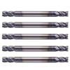 BestParts 5pcs 1/8" Solid Carbide Square End Mills - Double