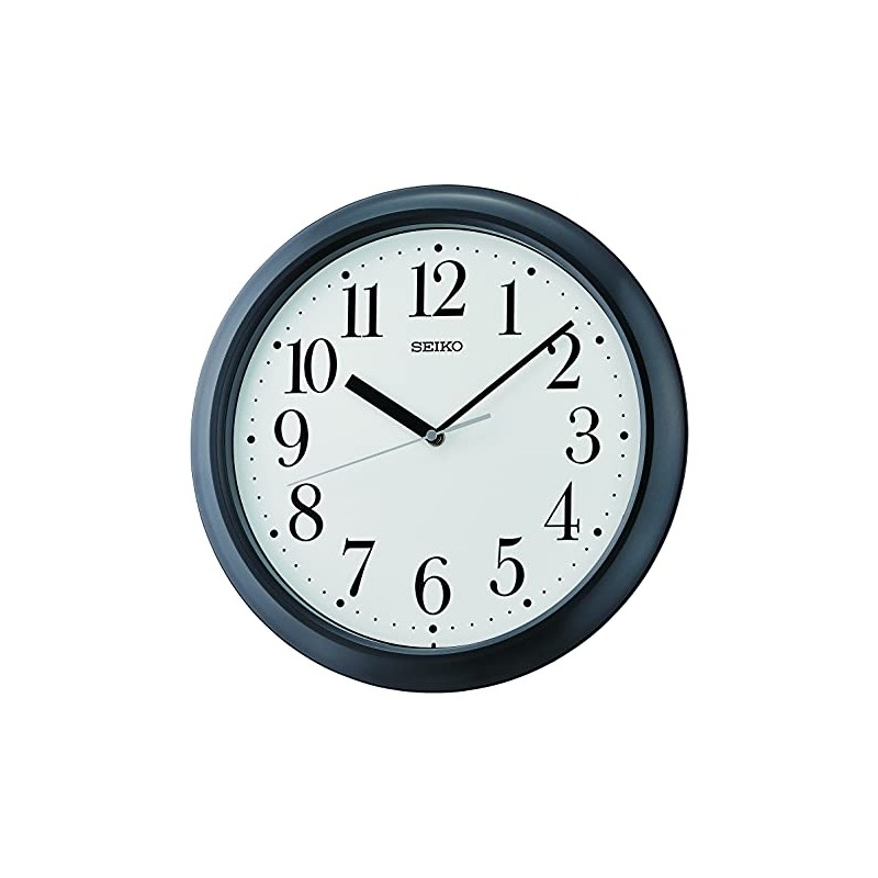 Seiko Yori Wall Clock, Metallic Black