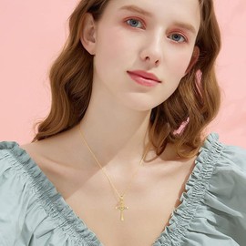 Cross Heart Pendant Necklace for Women Girls Gold Plated Hypoallergenic Vintage Huggie CZ Love Heart Infinity Statement Drop Necklaces Gothic Faith Charms Delicate Adjustable Necklaces Jewelry Gifts