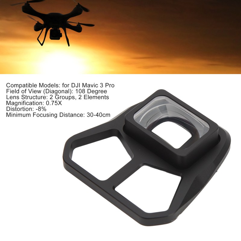 External Wide Angle Lens Filter HD Optical Glass Lens Aluminum