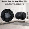 Double Layer Satin Bonnet for Men, Waterproof Bath Shower Cap