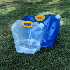 Ultra-Lightweight Collapsible Water Container Bag, Emergency Water Jug, Premium Foldable Plastic Storage Bag, Freezable Carrier Tank for Camping, RV & Disaster Prep
