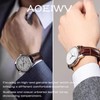 Aoeiwv Genuine Leather Watch Bands Quick Release Soft Calfskin Alligator
