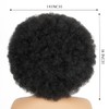 Aminow 70's Afro Wig for Women, Natural Black Short Afro