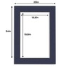 16x20 Mat for 20x24 Frame - Precut Mat Board Acid-Free