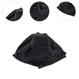 LOVIVER Women Hair Claw Clip Lady Headwear Hair Jaw Clip Non Slip Barrette for Long Hair, Black Beads 11x2x7cm