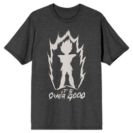 Dragon Ball Z It's Over 9000 Vegeta Silhouette Men's Charcoal Heather T-Shirt-Medium