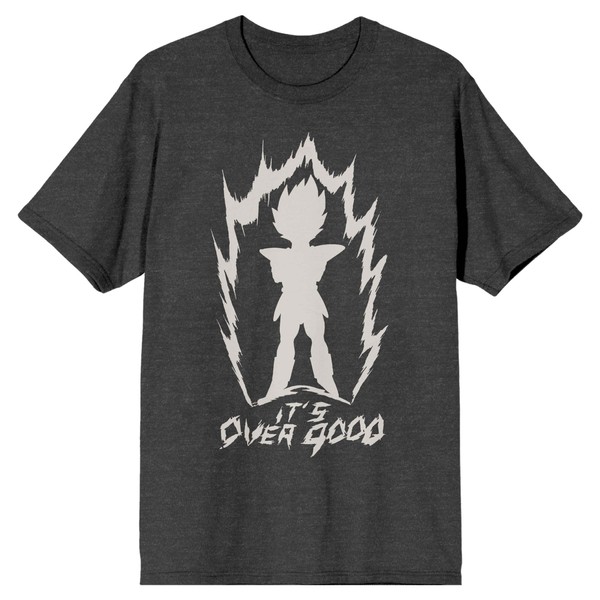Dragon Ball Z It's Over 9000 Vegeta Silhouette Men's Charcoal